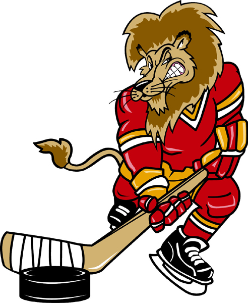 Lions Hockey mascot sports decal. Make it personal! 